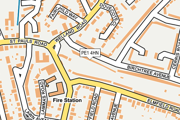 PE1 4HN map - OS OpenMap – Local (Ordnance Survey)