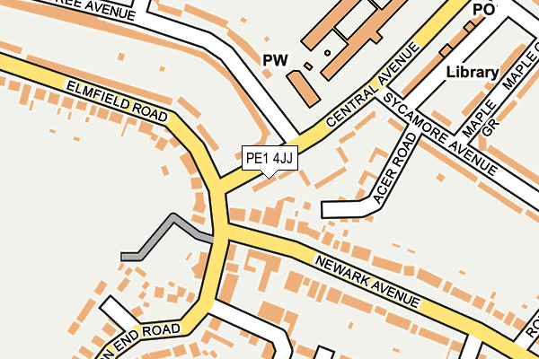 PE1 4JJ map - OS OpenMap – Local (Ordnance Survey)