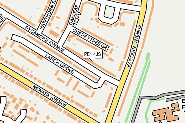 PE1 4JS map - OS OpenMap – Local (Ordnance Survey)