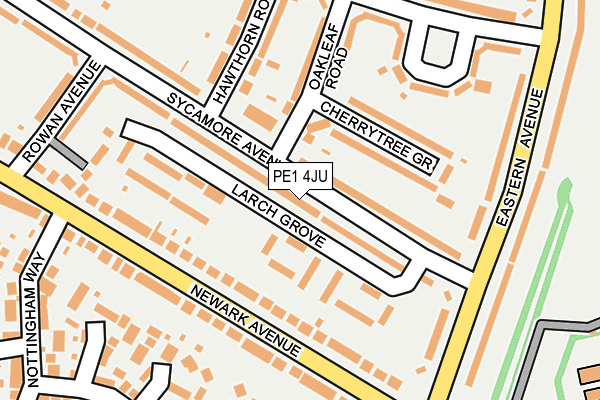 PE1 4JU map - OS OpenMap – Local (Ordnance Survey)