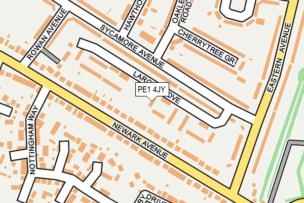 PE1 4JY map - OS OpenMap – Local (Ordnance Survey)