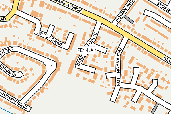 PE1 4LA map - OS OpenMap – Local (Ordnance Survey)