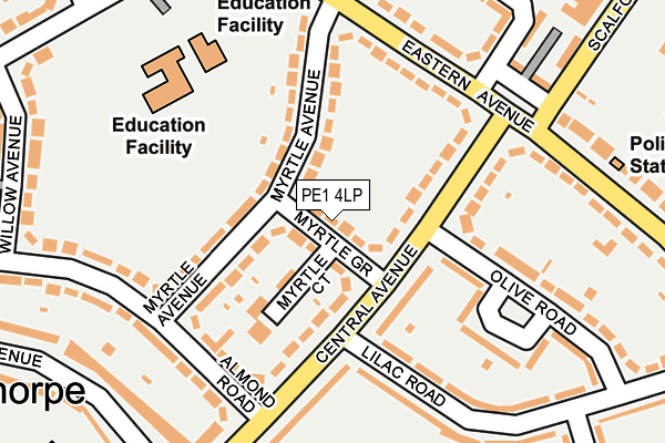 PE1 4LP map - OS OpenMap – Local (Ordnance Survey)