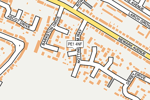 PE1 4NF map - OS OpenMap – Local (Ordnance Survey)