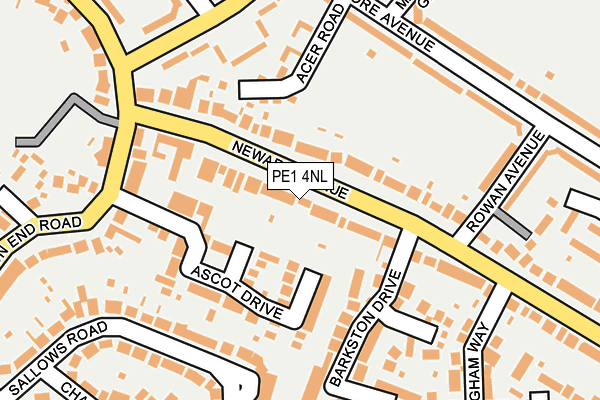 PE1 4NL map - OS OpenMap – Local (Ordnance Survey)