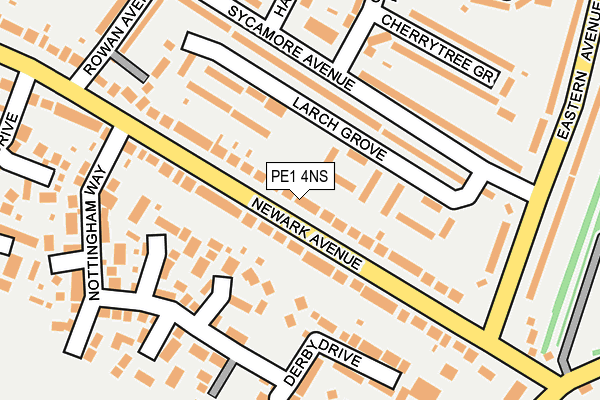 PE1 4NS map - OS OpenMap – Local (Ordnance Survey)