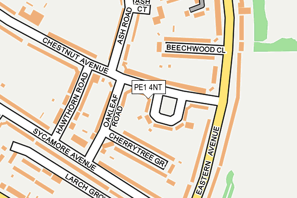 PE1 4NT map - OS OpenMap – Local (Ordnance Survey)