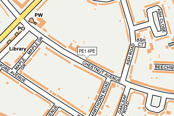 PE1 4PE map - OS OpenMap – Local (Ordnance Survey)