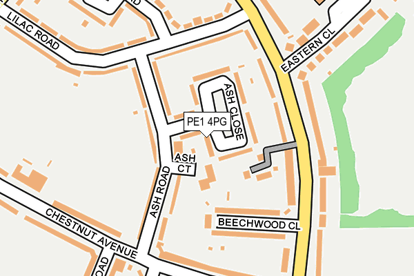 PE1 4PG map - OS OpenMap – Local (Ordnance Survey)
