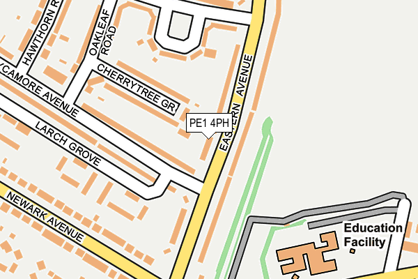 PE1 4PH map - OS OpenMap – Local (Ordnance Survey)