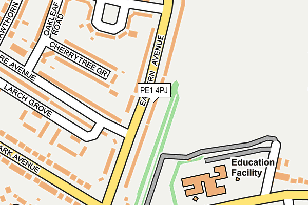 PE1 4PJ map - OS OpenMap – Local (Ordnance Survey)