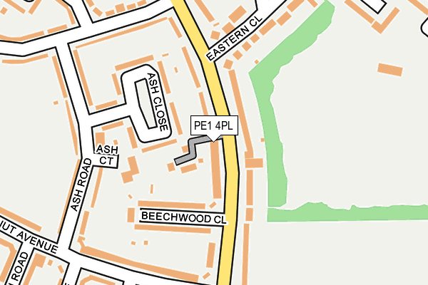 PE1 4PL map - OS OpenMap – Local (Ordnance Survey)