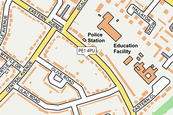 PE1 4PU map - OS OpenMap – Local (Ordnance Survey)