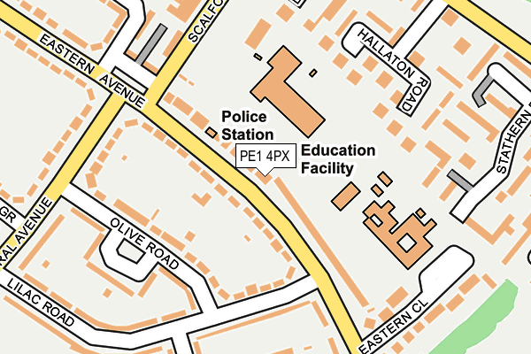 PE1 4PX map - OS OpenMap – Local (Ordnance Survey)