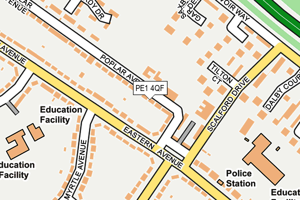 PE1 4QF map - OS OpenMap – Local (Ordnance Survey)