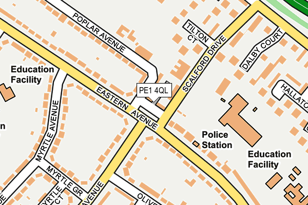 PE1 4QL map - OS OpenMap – Local (Ordnance Survey)