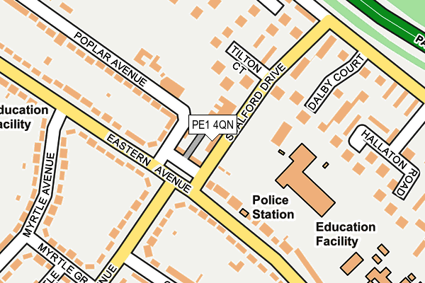 PE1 4QN map - OS OpenMap – Local (Ordnance Survey)