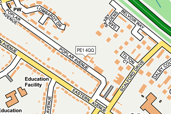 PE1 4QQ map - OS OpenMap – Local (Ordnance Survey)