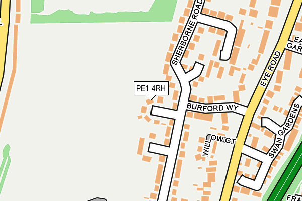 PE1 4RH map - OS OpenMap – Local (Ordnance Survey)