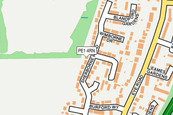 PE1 4RN map - OS OpenMap – Local (Ordnance Survey)
