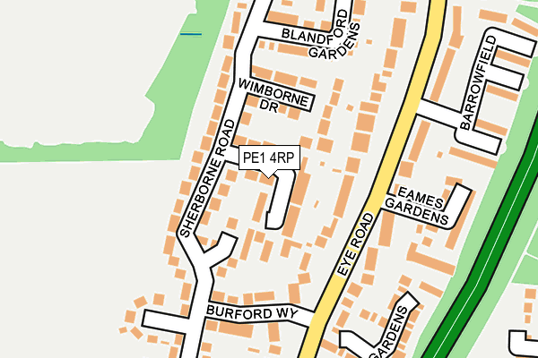 PE1 4RP map - OS OpenMap – Local (Ordnance Survey)