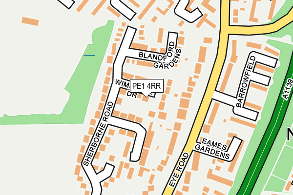 PE1 4RR map - OS OpenMap – Local (Ordnance Survey)