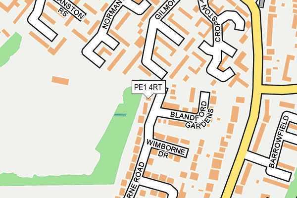 PE1 4RT map - OS OpenMap – Local (Ordnance Survey)
