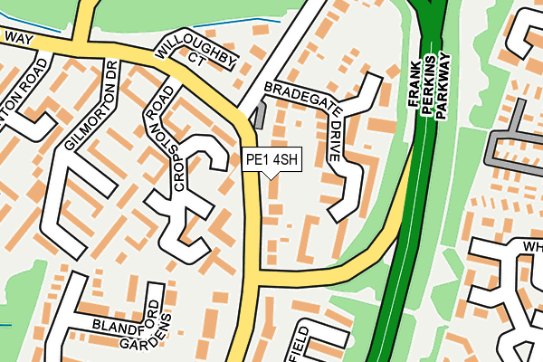 PE1 4SH map - OS OpenMap – Local (Ordnance Survey)