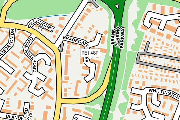 PE1 4SP map - OS OpenMap – Local (Ordnance Survey)