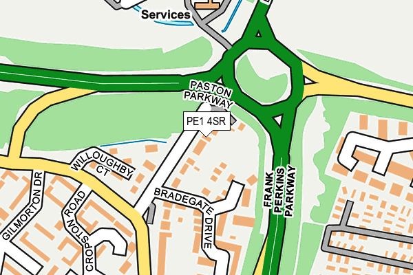 PE1 4SR map - OS OpenMap – Local (Ordnance Survey)