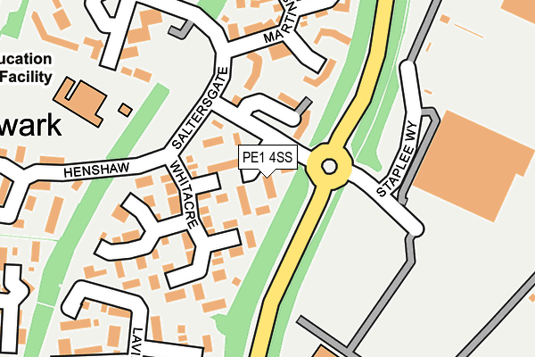 PE1 4SS map - OS OpenMap – Local (Ordnance Survey)