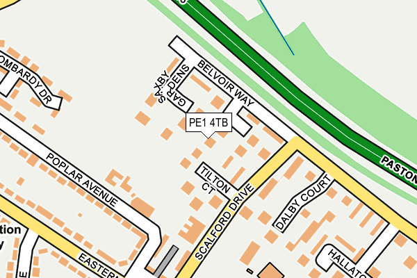 PE1 4TB map - OS OpenMap – Local (Ordnance Survey)