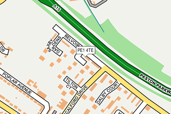PE1 4TE map - OS OpenMap – Local (Ordnance Survey)