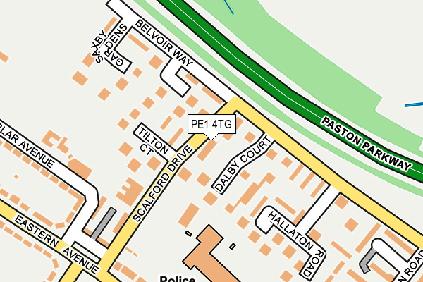 PE1 4TG map - OS OpenMap – Local (Ordnance Survey)