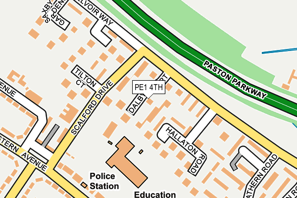 PE1 4TH map - OS OpenMap – Local (Ordnance Survey)