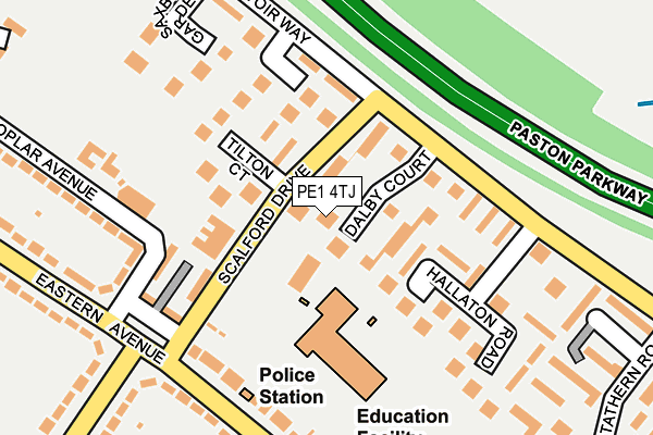 PE1 4TJ map - OS OpenMap – Local (Ordnance Survey)