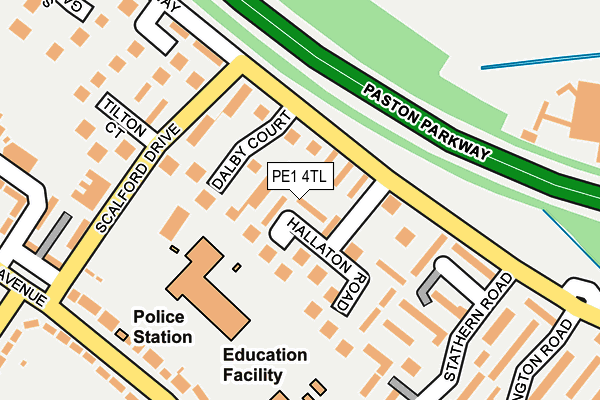 PE1 4TL map - OS OpenMap – Local (Ordnance Survey)