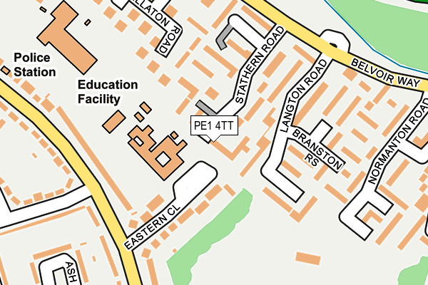 PE1 4TT map - OS OpenMap – Local (Ordnance Survey)