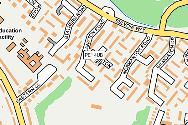 PE1 4UB map - OS OpenMap – Local (Ordnance Survey)