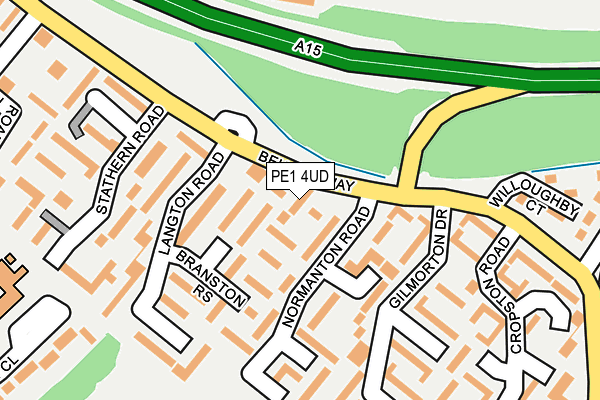 PE1 4UD map - OS OpenMap – Local (Ordnance Survey)