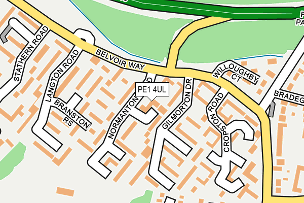 PE1 4UL map - OS OpenMap – Local (Ordnance Survey)
