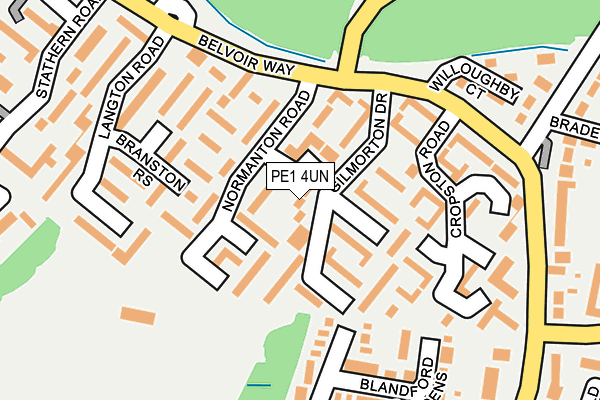 PE1 4UN map - OS OpenMap – Local (Ordnance Survey)