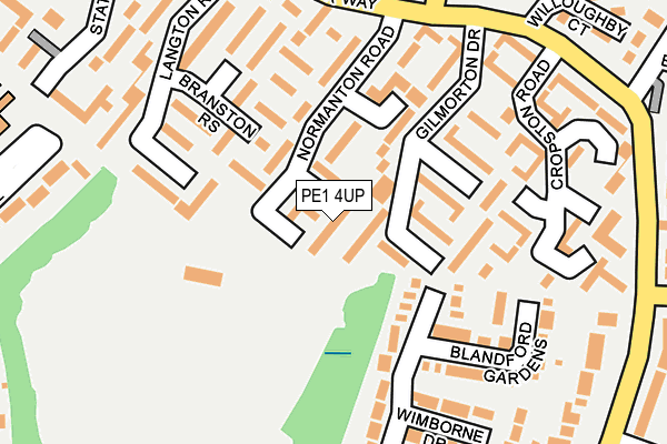 PE1 4UP map - OS OpenMap – Local (Ordnance Survey)