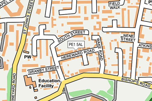 PE1 5AL map - OS OpenMap – Local (Ordnance Survey)