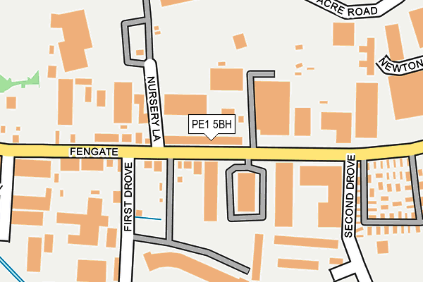 PE1 5BH map - OS OpenMap – Local (Ordnance Survey)