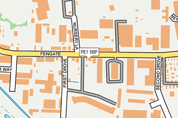 PE1 5BP map - OS OpenMap – Local (Ordnance Survey)