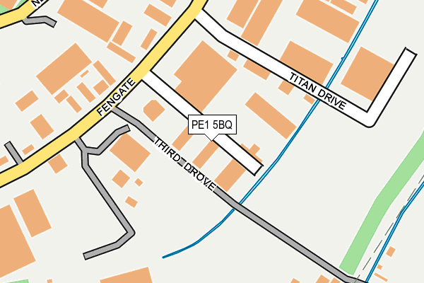 PE1 5BQ map - OS OpenMap – Local (Ordnance Survey)