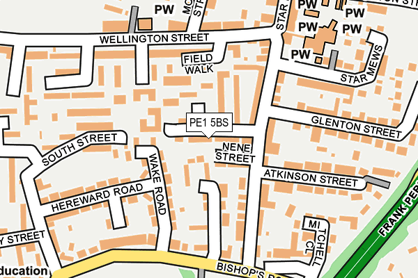 PE1 5BS map - OS OpenMap – Local (Ordnance Survey)