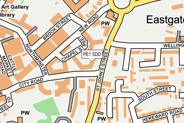 PE1 5DD map - OS OpenMap – Local (Ordnance Survey)