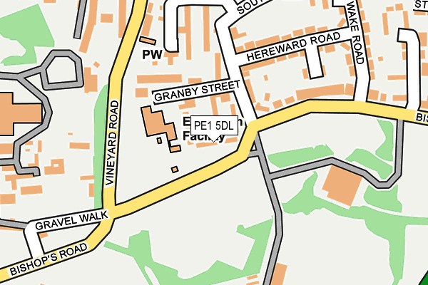 PE1 5DL map - OS OpenMap – Local (Ordnance Survey)